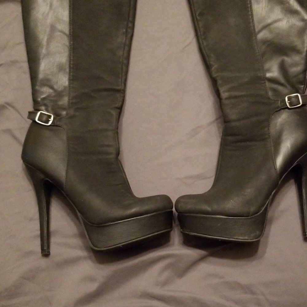 High Heel Knee High Boots